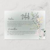 Boho Delicate groen Moderne details Informatiekaartje (Voorkant)