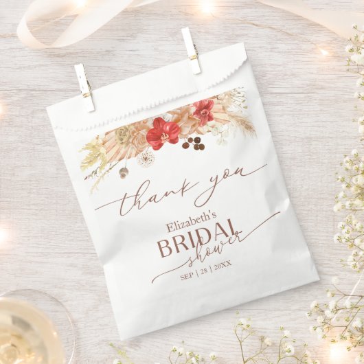 Boho delicate kalligrafie dank u Vrijgezellenfeest Bedankzakje (Geknipt)