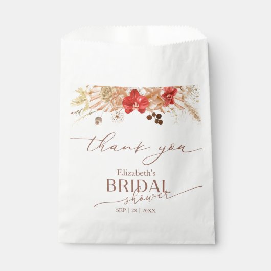 Boho delicate kalligrafie dank u Vrijgezellenfeest Bedankzakje (Voorkant)