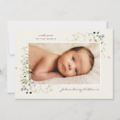 Boho Delicate Wildflower | 4 Foto Geboorte (Voorkant)