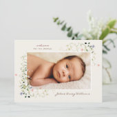 Boho Delicate Wildflower | 4 Foto Geboorte (Staand voorkant)