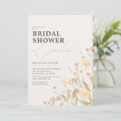 Boho Delicate Wildflower Vrijgezellenfeest Kaart (Staand voorkant)