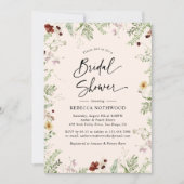 Boho Delicate Wildflower Vrijgezellenfeest Kaart (Voorkant)