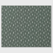 Boho dennenbomen modern kerstfeest minimalistische cadeaupapier (Vlak)