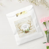 Boho dennenbos Herten Antlers Arrows Baby shower Bedankzakje (Gezegeld)