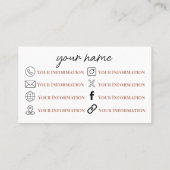 Boho Derset Flower Visitekaartje (Achterkant)