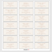 Boho Desert | Adresetiketten voor beige weddenscha Sticker (Vel)