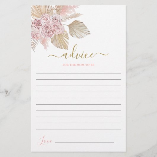 Boho Desert Advice for the Mam To be Card (Voorkant)