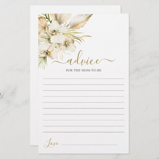 Boho Desert Advice for the Mam To be Card (Voorkant / Achterkant)