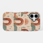 Boho Desert Arches Sunset Minimal Case iPhone 16 Hoesje (Achterkant horizontaal)