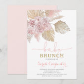 Boho Desert Baby shower Brunch meisje uitnodiging (Voorkant / Achterkant)