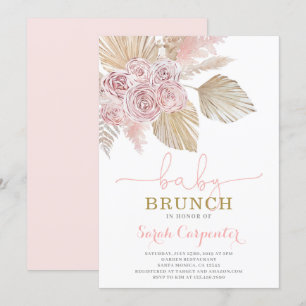 Boho Desert Baby shower Brunch meisje uitnodiging