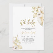 Boho Desert Baby shower Girl Invitation Kaart (Voorkant)