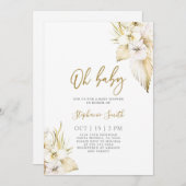 Boho Desert Baby shower Girl Invitation Kaart (Voorkant / Achterkant)