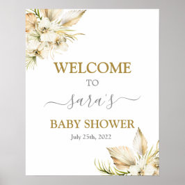 Boho Desert Baby shower Girl Welkomstteken Poster