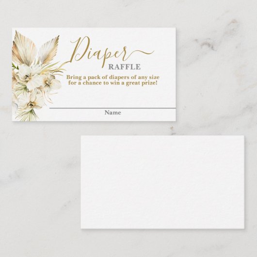 Boho Desert baby shower meisje Diaper Raffle Card Informatiekaartje (Voorkant / Achterkant)