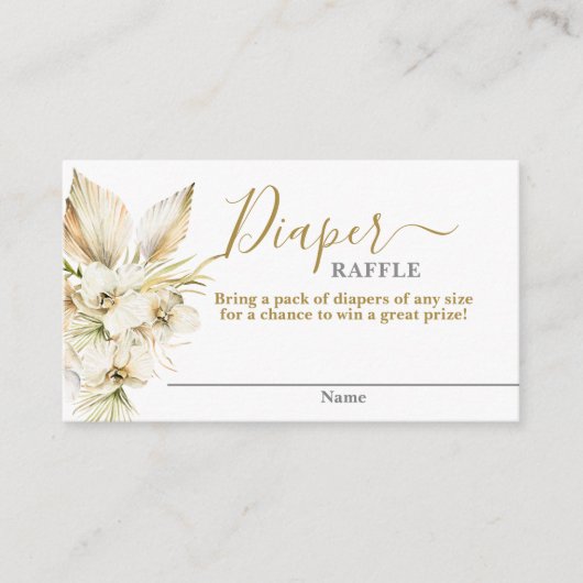 Boho Desert baby shower meisje Diaper Raffle Card Informatiekaartje (Voorkant)