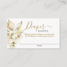 Boho Desert baby shower meisje Diaper Raffle Card