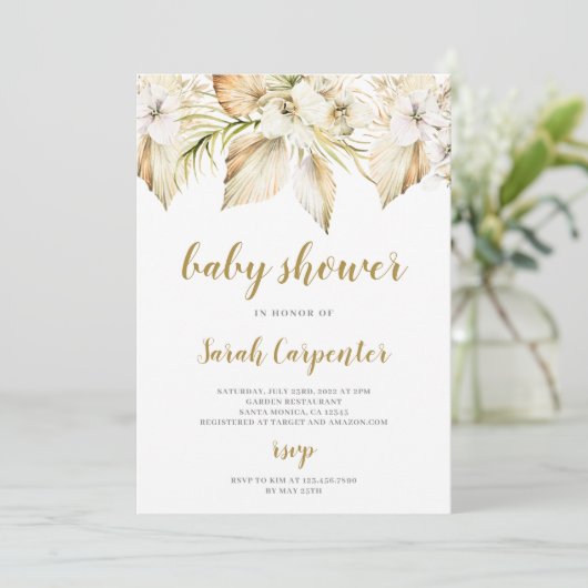 Boho Desert Baby shower uitnodiging (Staand voorkant)