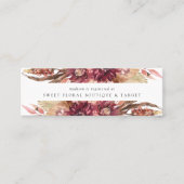 Boho Desert Bloemen Bruidsregister Insteekkaarten Mini Visitekaartje (Voorkant)