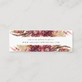 Boho Desert Bloemen Bruiloft RSVP Kaarten Mini Visitekaartje (Voorkant)