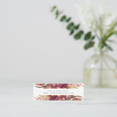 Boho Desert Bloemen Bruiloft RSVP Kaarten Mini Visitekaartje (Staand voorkant)