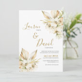 Boho Desert bruiloft Uitnodiging (Staand voorkant)