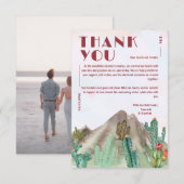 Boho Desert Cactus Arizona Bestemming bruiloft Bedankkaart (Voorkant / Achterkant)