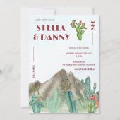 Boho Desert Cactus Arizona Bestemming Kaart (Voorkant)