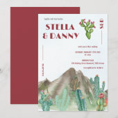 Boho Desert Cactus Arizona Bestemming Kaart (Voorkant / Achterkant)