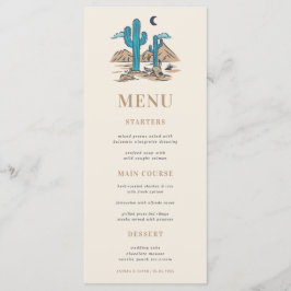 Boho Desert Cactus Arizona Phoenix Wedding Menu