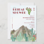 Boho Desert Cactus Arizona vrijgezellenfeest Kaart (Voorkant)