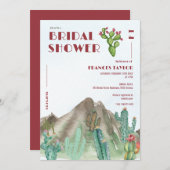 Boho Desert Cactus Arizona vrijgezellenfeest Kaart (Voorkant / Achterkant)