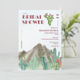 Boho Desert Cactus Arizona vrijgezellenfeest Kaart