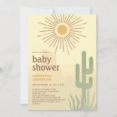 Boho Desert Cactus-Baby shower Kaart (Voorkant)