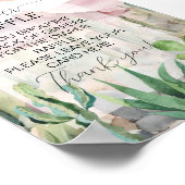 Boho Desert Cactus Baby shower Luier Raffle Teken Poster (Hoek)