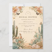 Boho Desert Cactus Bruiloftsfeest Kaart (Voorkant)
