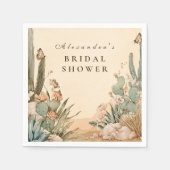 Boho Desert Cactus Bruiloftsfeest Servet (Voorkant)