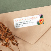 Boho Desert Cactus & Flowers Retouradres Etiket