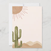 Boho Desert Cactus Oh Baby shower Kaart (Achterkant)