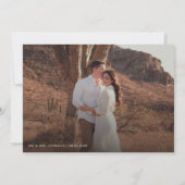 Boho Desert Cactus Retro Arizona 2 Photo Wedding Bedankkaart (Achterkant)