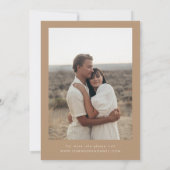 Boho Desert Cactus Retro Arizona Wedding Foto 70's Kaart (Achterkant)