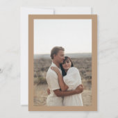 Boho Desert Cactus Retro Arizona Wedding Foto 70's Save The Date (Achterkant)