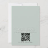 Boho Desert Cactus Rustic Elegant QR Code Wedding Kaart (Achterkant)