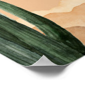 Boho Desert Cactus Southwest Baby shower Welkom Poster (Hoek)