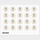 Boho Desert Cactus Southwestern Arizona Wedding Ronde Sticker (Vel)
