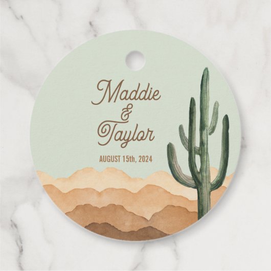 Boho Desert Cactus Southwestern Dank je wel Bedankjes Labels (Achterkant)