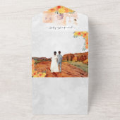 Boho Desert Cactus | Uitnodiging voor één weddensc (Buitenkant)