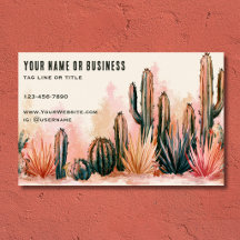 Boho Desert Cactus Watercolor Ontwerp