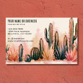 Boho Desert Cactus Watercolor Ontwerp Visitekaartje